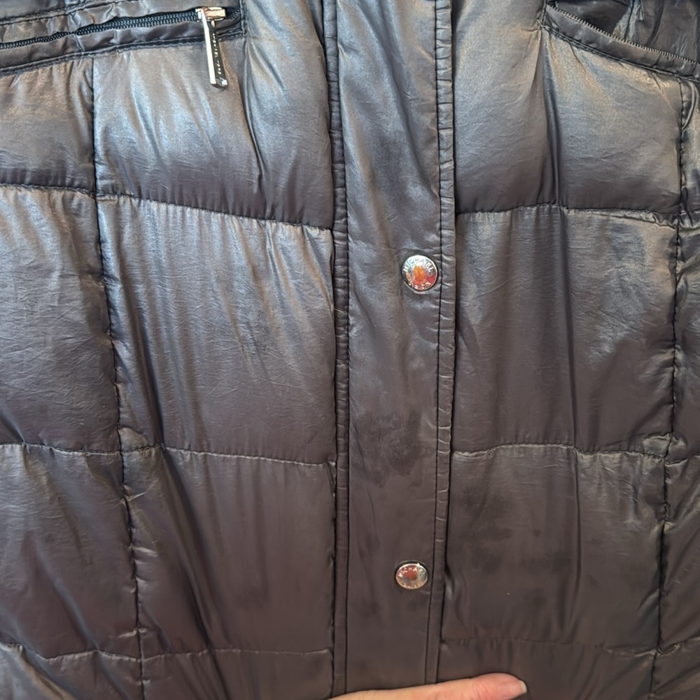 Michael Kors Gray Packable Down Fill Puffer Jacket Coat Women’s Size Medium - Picture 6 of 13